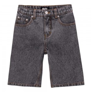 Black Washed Boys' Molo Art Shorts | KSA000692