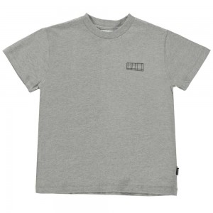 Grey Melange Boys' Molo Roxo T Shirts Tops | KSA000871