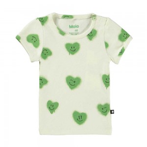 Hearts Baby Girl Molo Easy T Shirts Tops | KSA001439