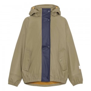 Khaki Green Block Molo Zan Rainwear | KSA000120