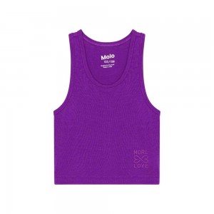 Purple Dusk Girls' Molo Rippi T Shirts Tops | KSA000520