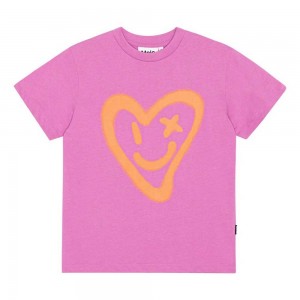 Purple Pink Boys' Molo Roxo T Shirts Tops | KSA000784