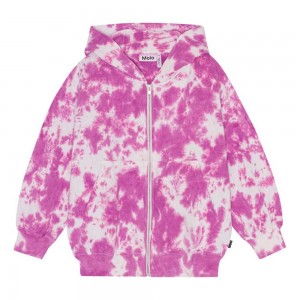 Purple Pink Dye Boys' Molo Mazz Sweatshirts Cardigans | KSA000745