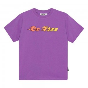 Purple Sky Boys' Molo Rodney T Shirts Tops | KSA000852