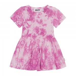 Purple Tie Dye Baby Girl Molo Cibi Dresses | KSA001287