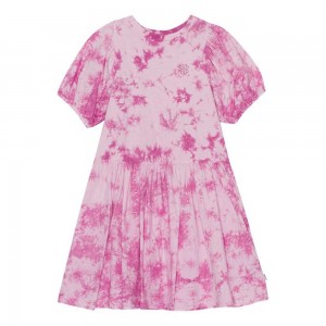 Purple Tie Dye Girls' Molo Chikako Dresses | KSA000254