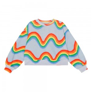 Rainbow Waves Girls' Molo Miki Sweatshirts Cardigans | KSA000476