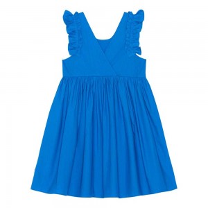 Retro Blue Girls' Molo Cicely Dresses | KSA000208