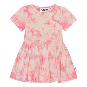 Rose Tie Dye Baby Girl Molo Cibi Dresses | KSA001298