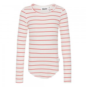 Shell Red Girls' Molo Rochelle T Shirts Tops | KSA000559