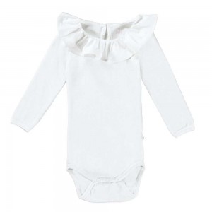 White Baby Girl Molo Faye Bodies Babysuits | KSA001273