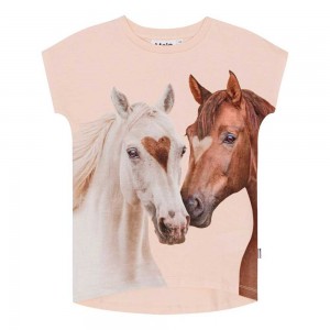 Yin Yang Horses Girls' Molo Ragnhilde T Shirts Tops | KSA000574