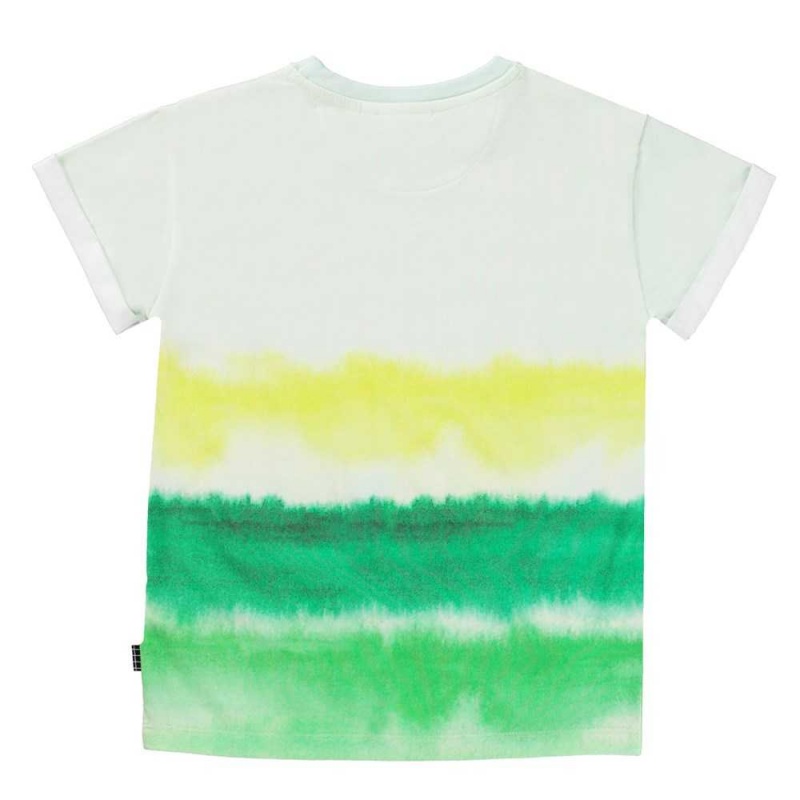 Aqua Green Boys' Molo Randon T Shirts Tops | KSA000636