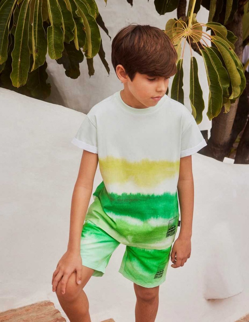 Aqua Green Boys' Molo Randon T Shirts Tops | KSA000636