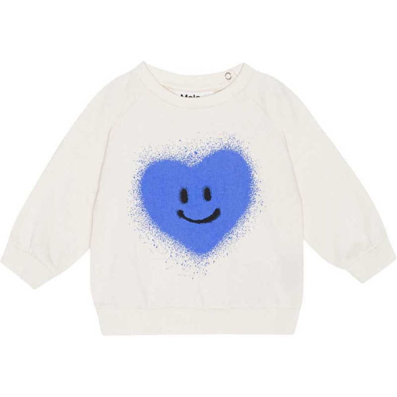 Blue Heart Baby Boy Molo Disc Sweatshirts Cardigans | KSA001394