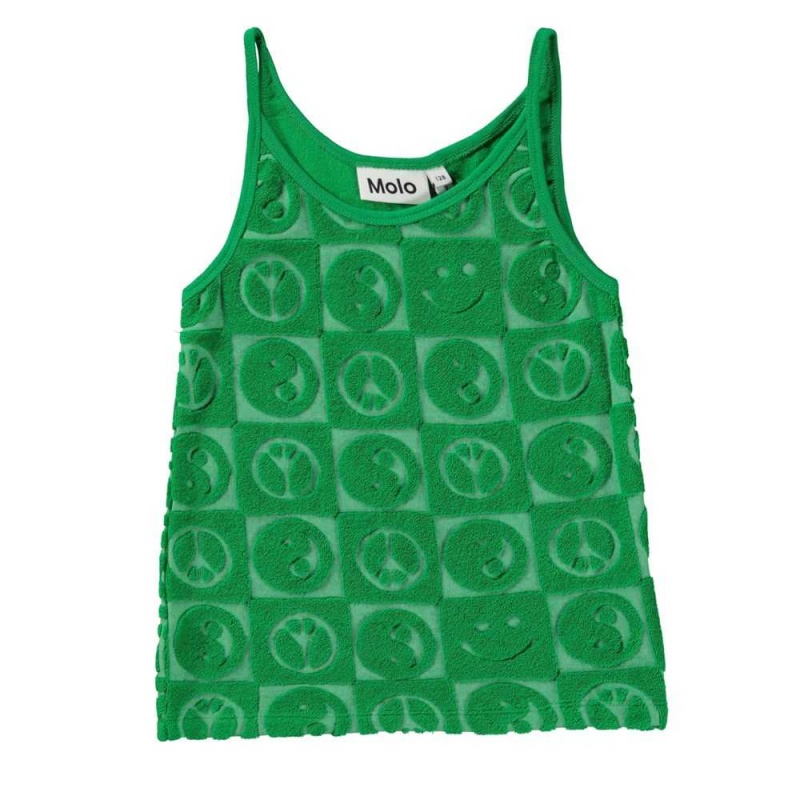 Bright Green Girls\' Molo Rizi T Shirts Tops | KSA000180