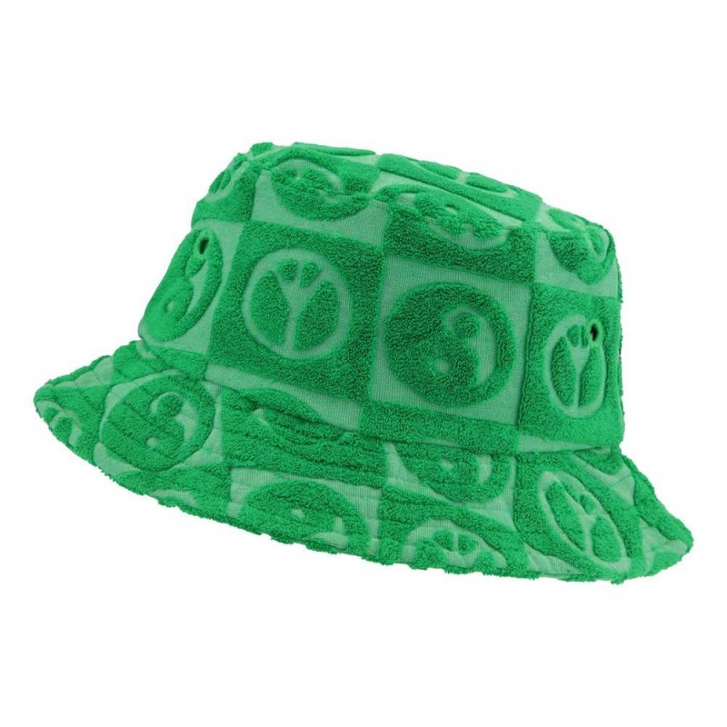 Bright Green Molo Siks Hats & Caps | KSA000933