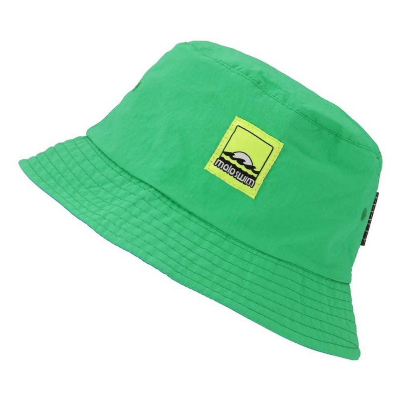 Bright Green Molo Siks Hats & Caps | KSA000934