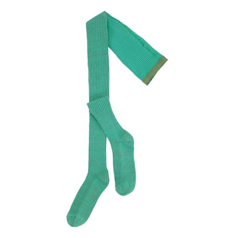 Chalk Green Molo Glitter Rib tights Tights Socks | KSA000975