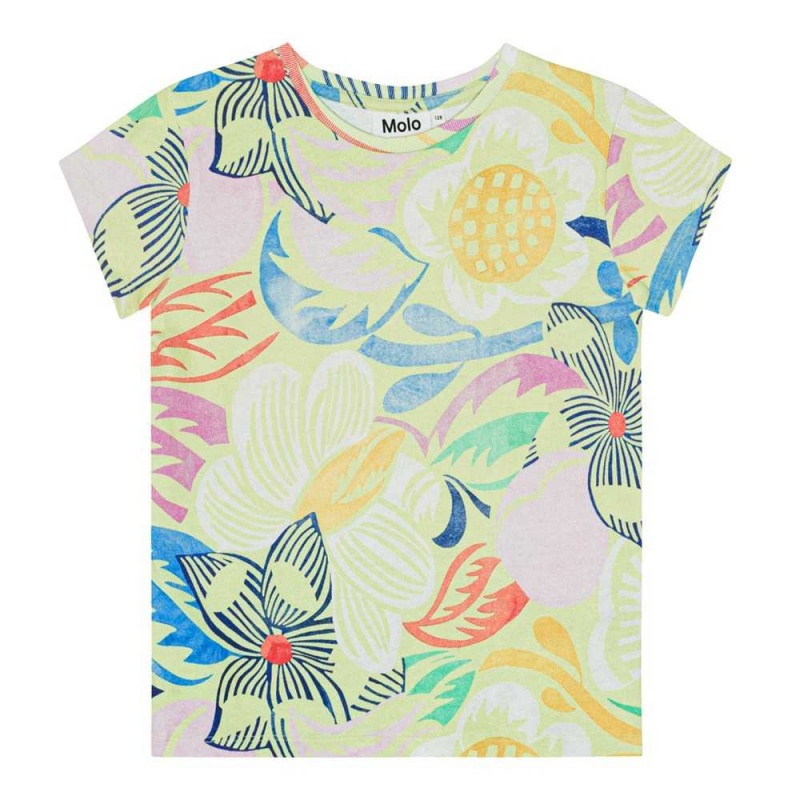 Charleston Floral Girls\' Molo Ranva T Shirts Tops | KSA000533