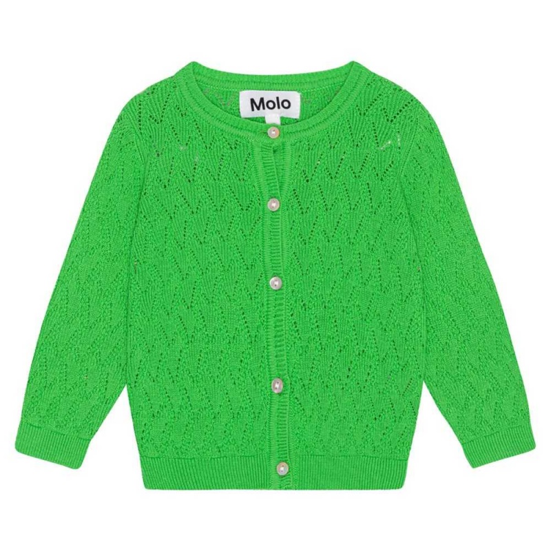 Classic Green Baby Girl Molo Gilli Sweatshirts Cardigans | KSA001325