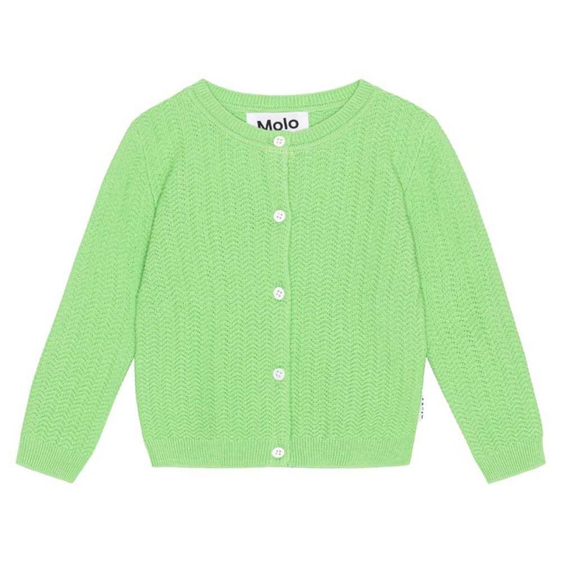 Grass Green Baby Girl Molo Blake Sweatshirts Cardigans | KSA001326