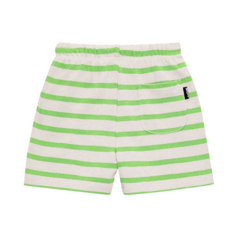 Grass Stripe Baby Boy Molo Skie Shorts | KSA001391