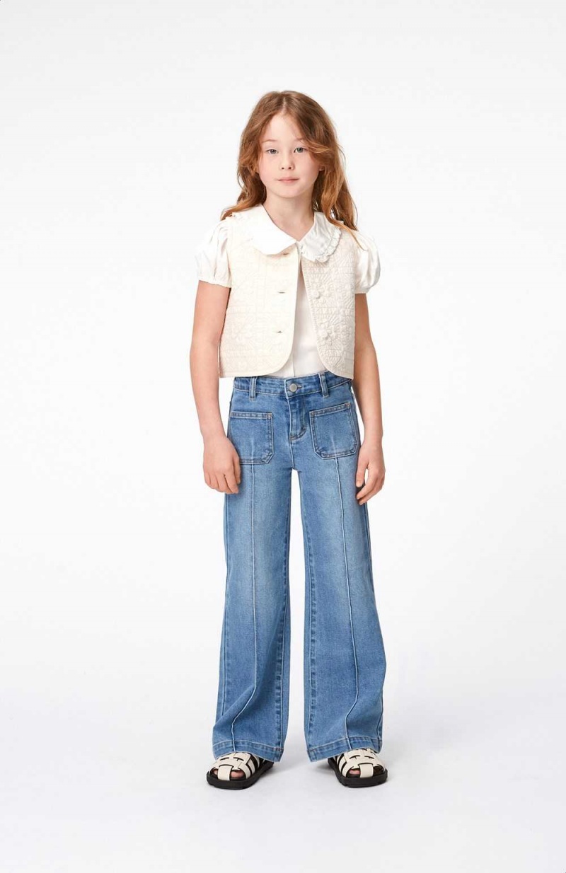 Light Blue Denim Girls' Molo Adina Pants & Jeans | KSA000346