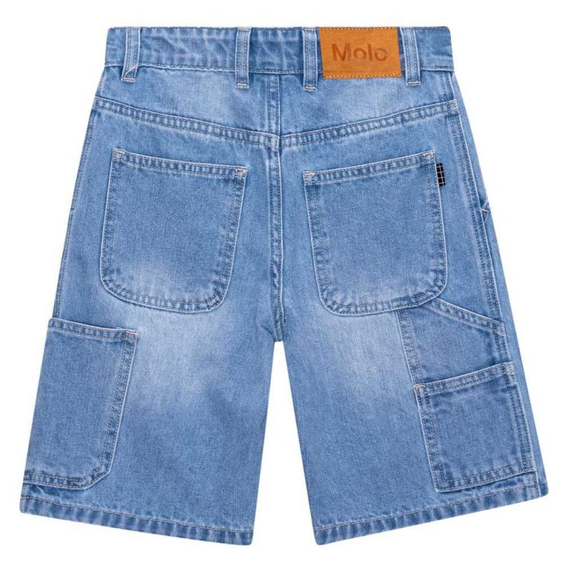 Lightblue Denim Boys' Molo Archie Shorts | KSA000726