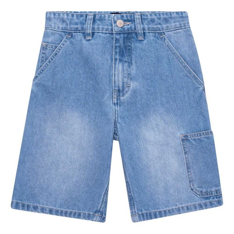 Lightblue Denim Boys\' Molo Archie Shorts | KSA000726