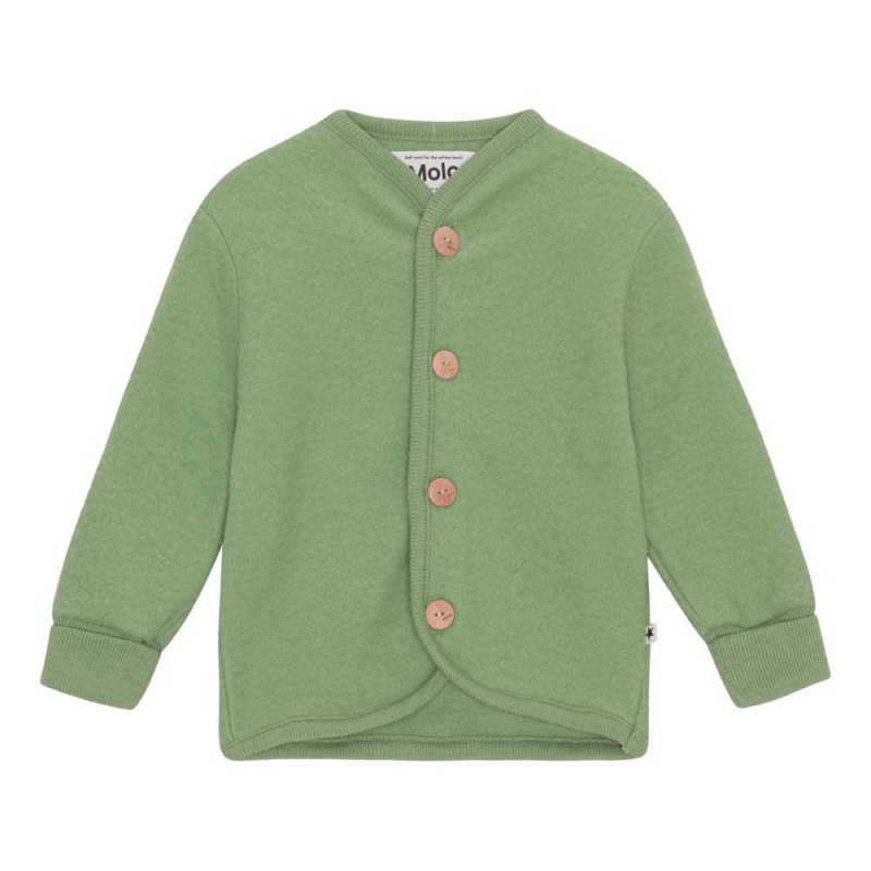 Moss Green Molo Umber Fleece Softshell | KSA000051