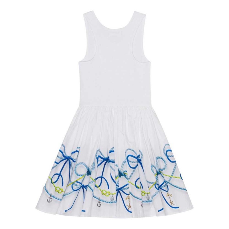 Nautical Border Girls' Molo Cassandra Dresses | KSA000205