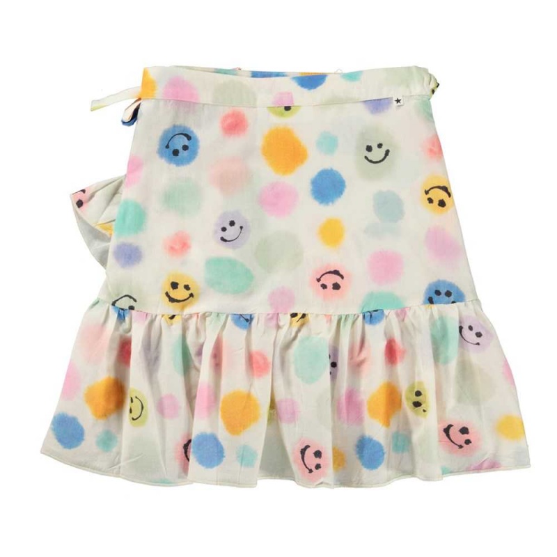 Painted Dots Girls' Molo Bina Skirts | KSA000461