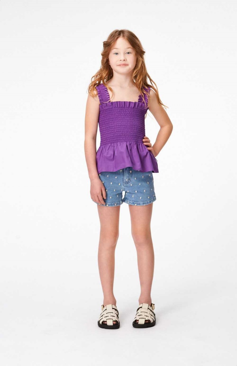 Purple Dusk Girls' Molo Rosine Shirts | KSA000381