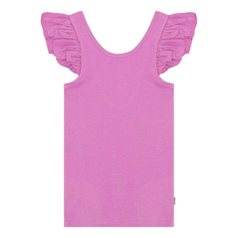 Purple Pink Girls\' Molo Ranja T Shirts Tops | KSA000535