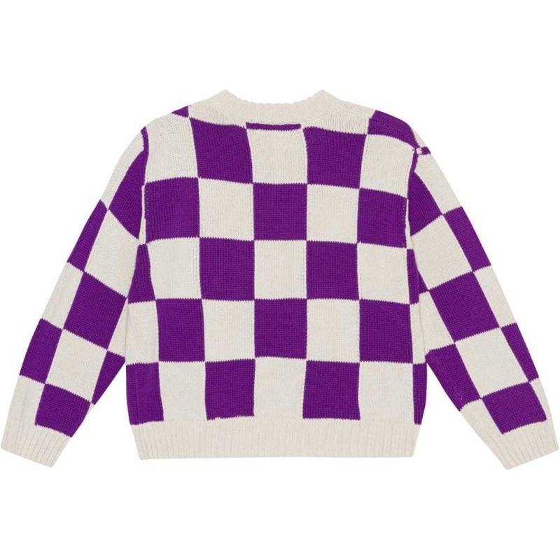 Purple Shell Check Girls' Molo Gertina Sweatshirts Cardigans | KSA000314