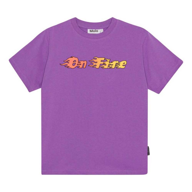 Purple Sky Boys\' Molo Rodney T Shirts Tops | KSA000852