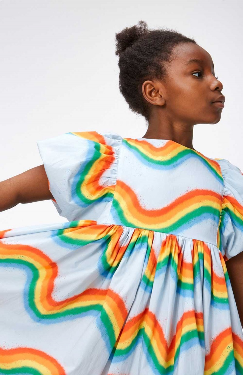 Rainbow Waves Girls' Molo Calyita Dresses | KSA000264