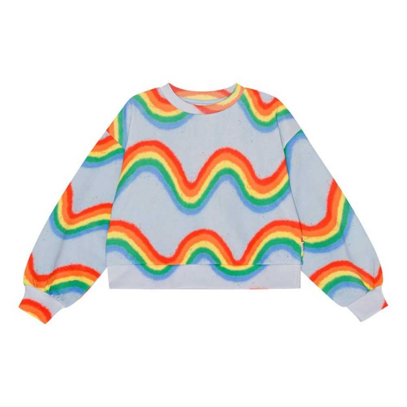 Rainbow Waves Girls\' Molo Miki Sweatshirts Cardigans | KSA000476