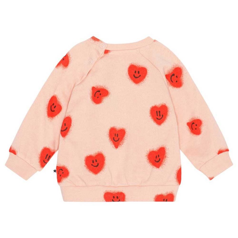 Red Hearts Baby Girl Molo Disc Sweatshirts Cardigans | KSA001407