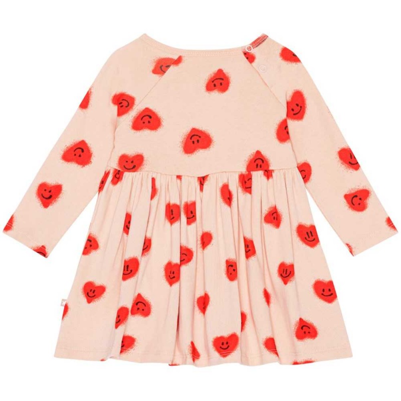 Red Hearts_ Jersey Baby Girl Molo Charmaine Dresses | KSA001314