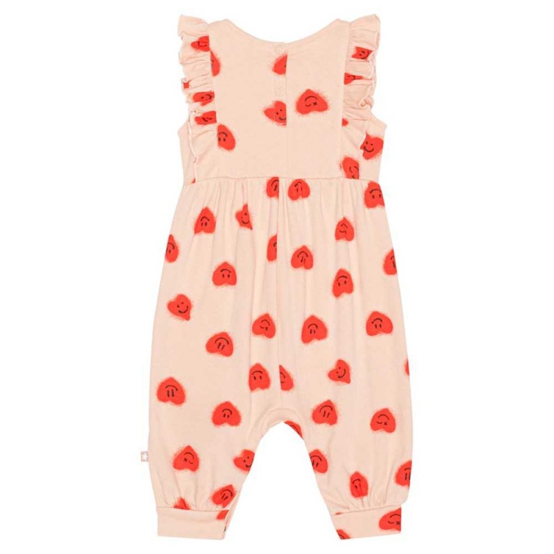 Red Hearts_ Jersey Baby Girl Molo Fallon Bodies Babysuits | KSA001283