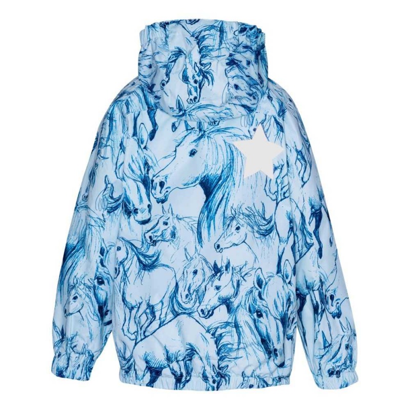 Sky Blue Horses Molo Waiton Rainwear | KSA000070