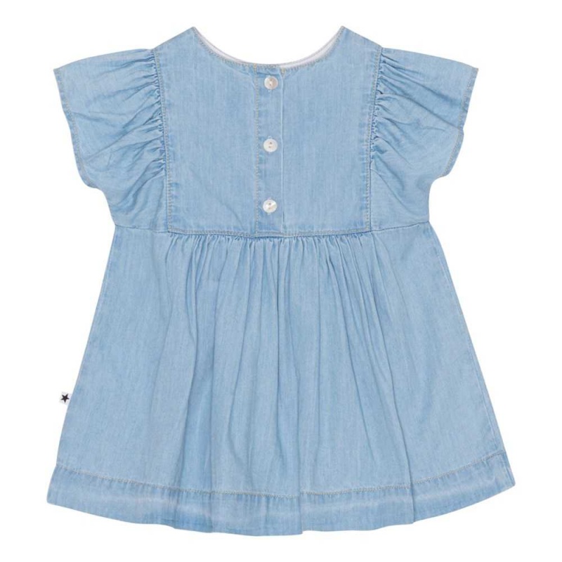 Summer Wash Indigo Baby Girl Molo Chantal Dresses | KSA001297