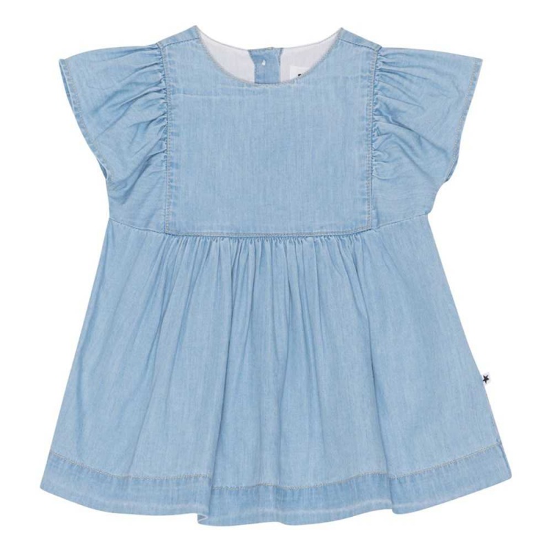 Summer Wash Indigo Baby Girl Molo Chantal Dresses | KSA001297