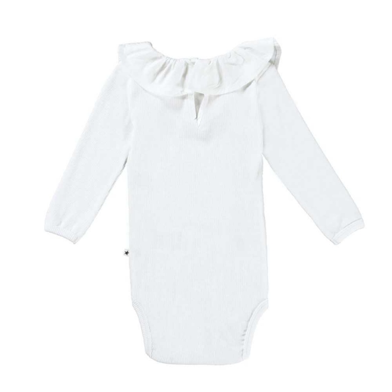 White Baby Girl Molo Faye Bodies Babysuits | KSA001273